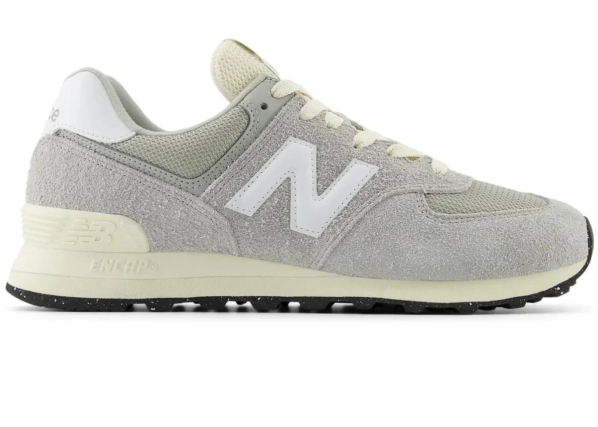New Balance 574 Concrete White Angora - vue 360