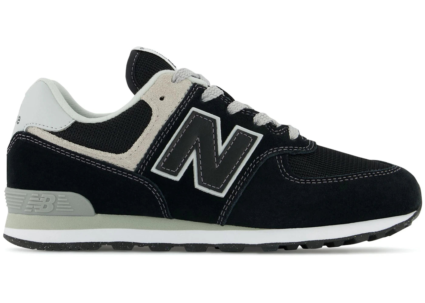 New Balance 574 Core Black White (GS) - vue 360