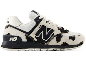 New Balance 574 Cow Print Black Linen (Women's)