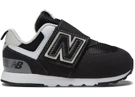 New Balance 574 Hook and Loop Black Silver Metallic (TD) - vue 360