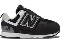 New Balance 574 Hook and Loop Black Silver Metallic (TD)