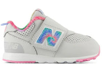 New Balance 574 Hook and Loop Grey Matter Signal Pink Tie-Dye (TD)