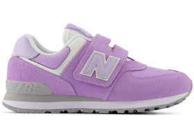 New Balance 574 Hook and Loop Lilac Glo Bright Lavender (PS) - vue 360