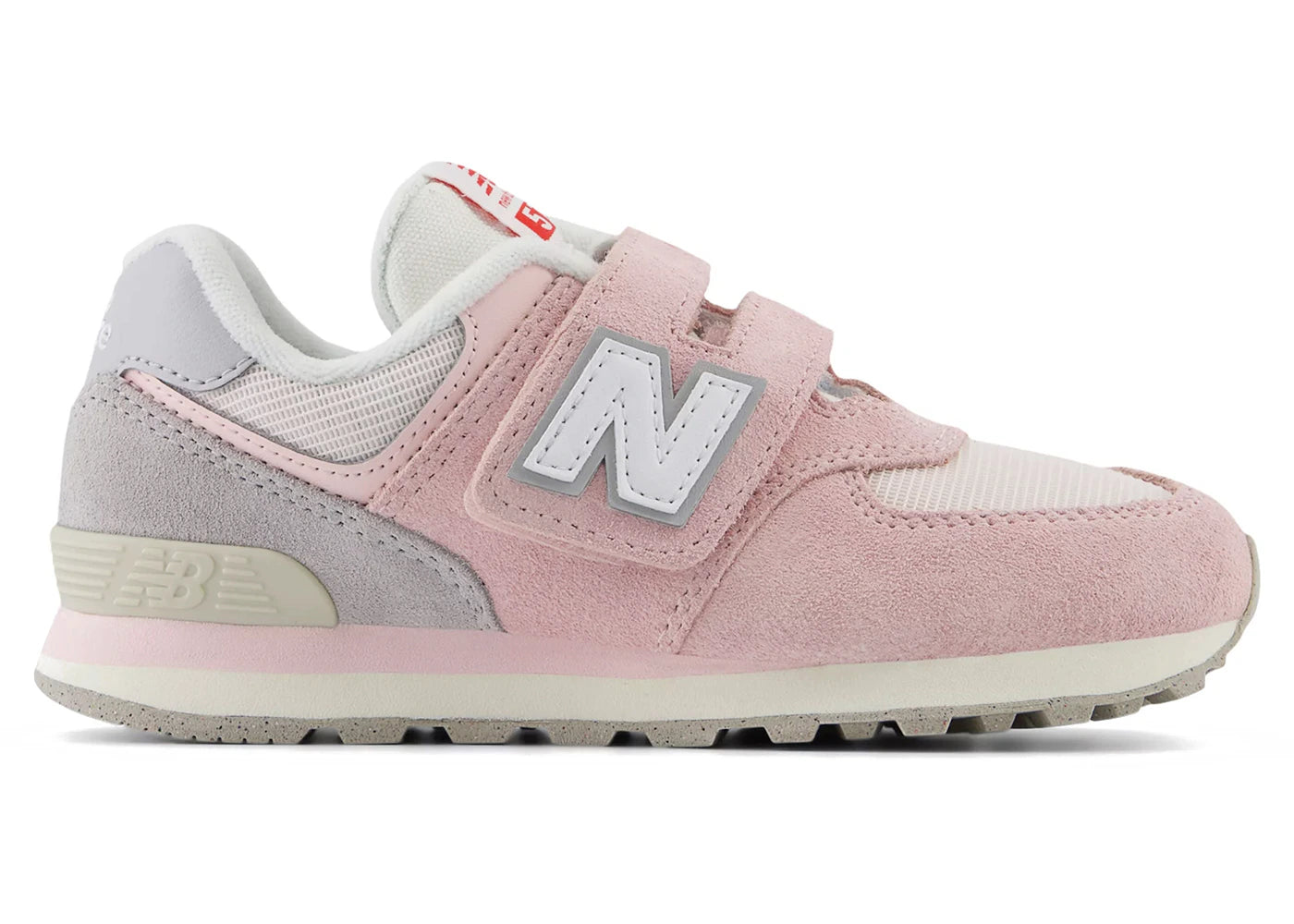 New Balance 574 Hook and Loop Rose (PS) - vue secondaire A