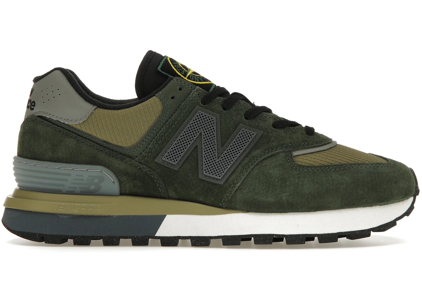 New Balance 574 Legacy Stone Island Dark Green - vue 360