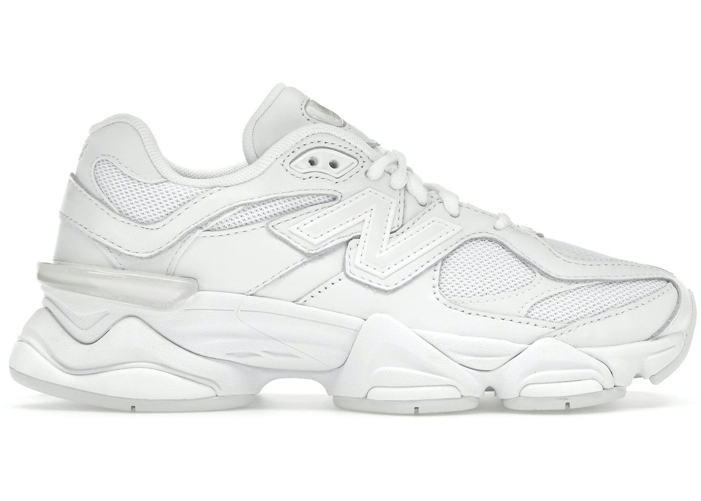 New Balance 9060 Triple White - vue 360