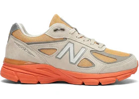 New Balance 990v4 MiUSA Moonbeam Tangerine Heat - vue 360