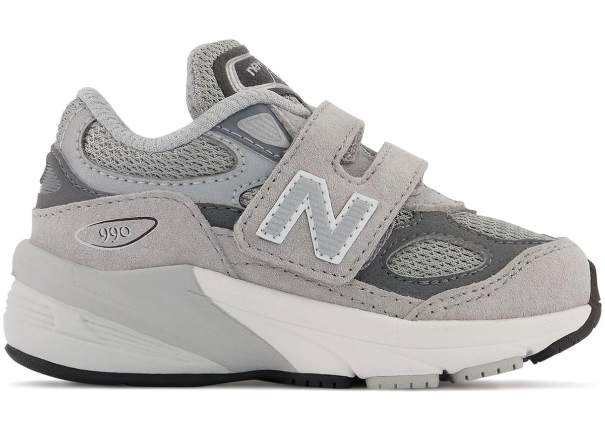 New Balance 990v6 Hook and Loop Grey Silver (TD) - vue secondaire A