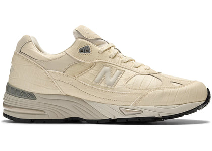 New Balance 991 MiUK Oyster Grey Crocodile - authentic New Balance sneakers