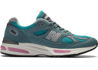 New Balance 991v2 MiUK Porcelain Green - authentic New Balance sneakers