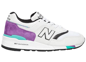 New Balance 997 White Purple Teal - vue 360