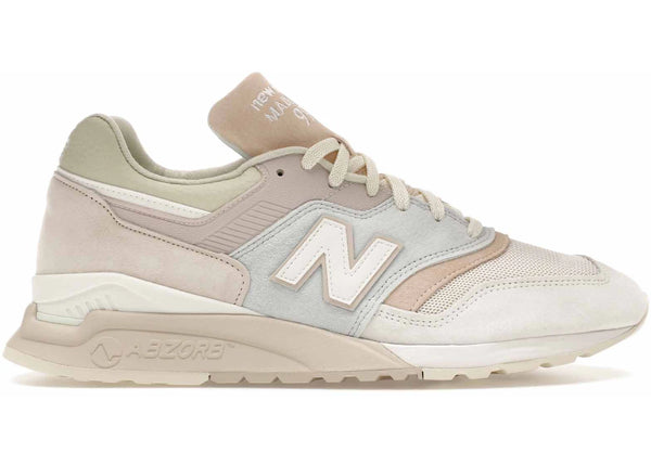 New Balance 997.5 MiUSA Kith Easter White Ice Blue Peach sneakers - authentic New Balance shoes