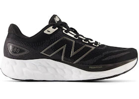New Balance Fresh Foam 680v8 Black Light Gold Metallic Black Metallic (Women's) - vue 360