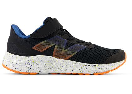 New Balance Fresh Foam Arishi v4 Bungee Lace Black Blue Agate Blaze Orange (PS) - authentic New Balance sneakers