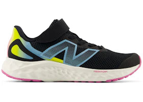 New Balance Fresh Foam Arishi v4 Bungee Lace Black Real Pink Chrome Blue (PS) - vue 360