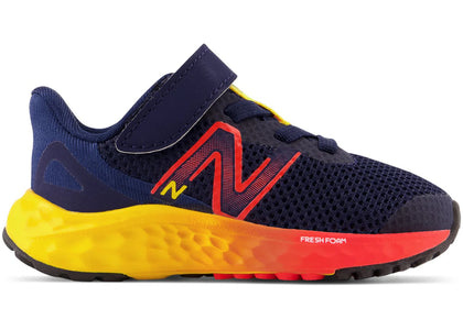 New Balance Fresh Foam Arishi v4 Bungee Lace Team Navy Electric Red Egg Yolk (TD) - authentic New Balance sneakers