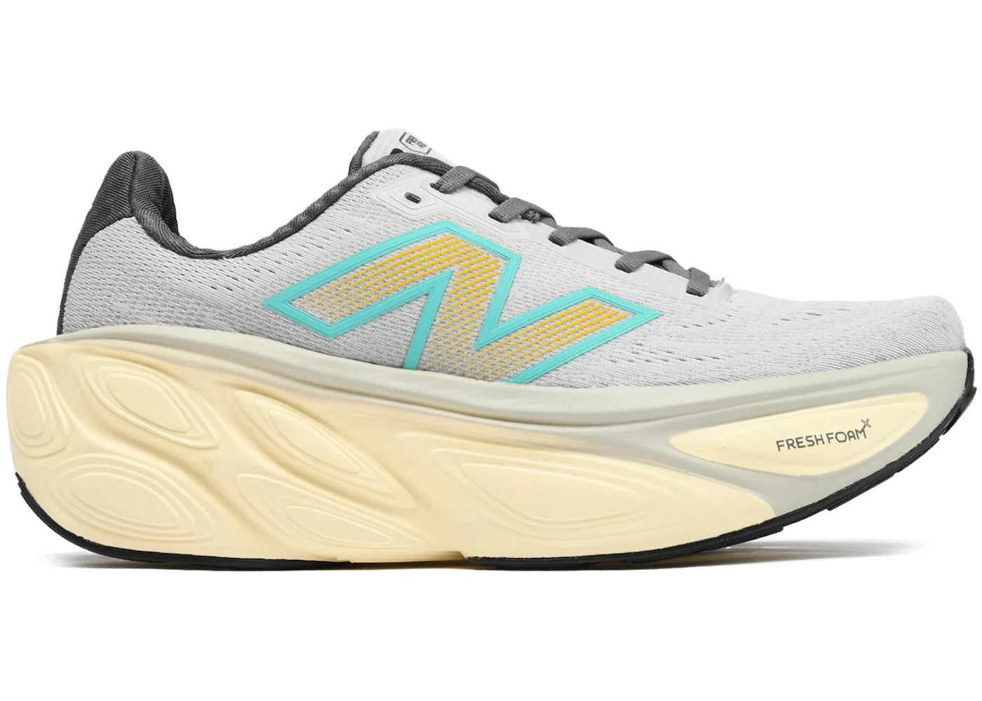 New Balance Fresh Foam X More v5 Brighton Grey Calcium Cyber Jade - vue 360
