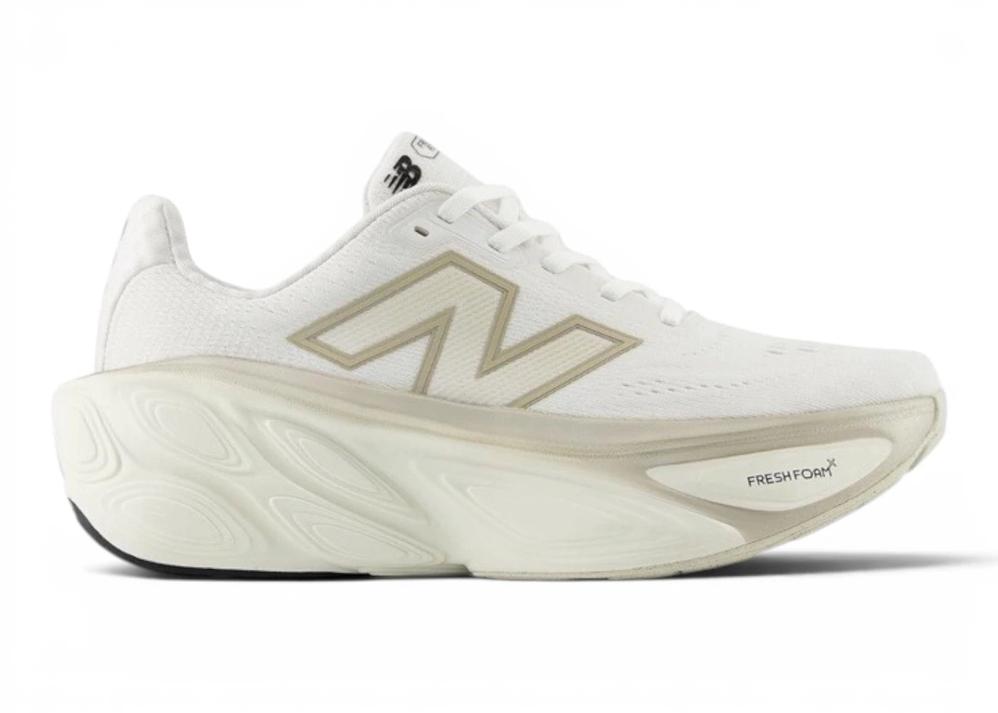 New Balance Fresh Foam X More v5 White Sea Salt Light Gold Metallic (Women's) - vue 360