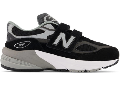 New Balance FuelCell 990v6 Hook and Loop Black Silver (PS) - authentic New Balance sneakers