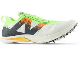 New Balance FuelCell SuperComp MDXv3 White Bleached Lime Glo Hot Mango - vue 360