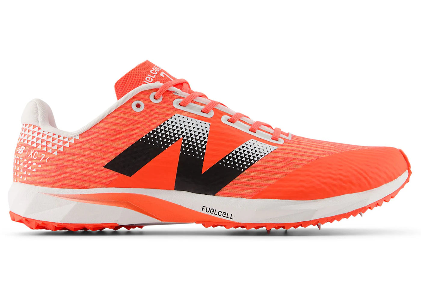 New Balance FuelCell XC7 v5 Urgent Red Black White - vue 360