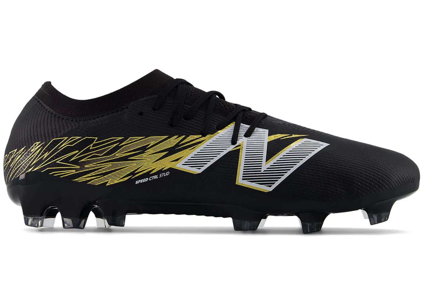 New Balance Furon Elite FG V8 Black Gold Silver - vue 360