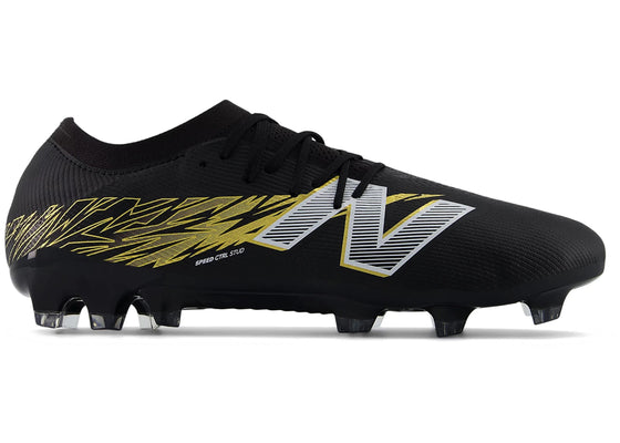New Balance Furon Elite FG V8 Black Gold Silver sneakers - authentic streetwear shoes