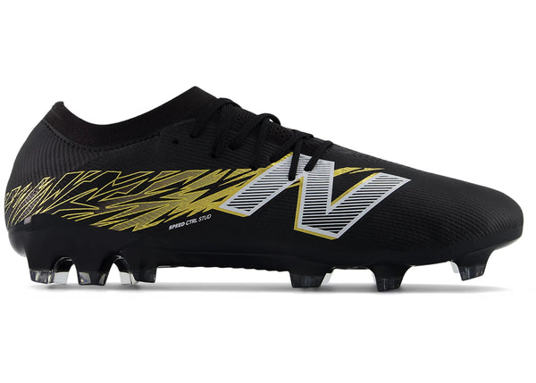 New Balance Furon Elite FG V8 Black Gold Silver sneakers - authentic streetwear shoes