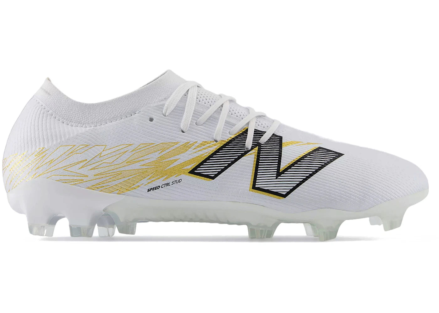 New Balance Furon Elite FG V8 White Gold Silver - vue 360