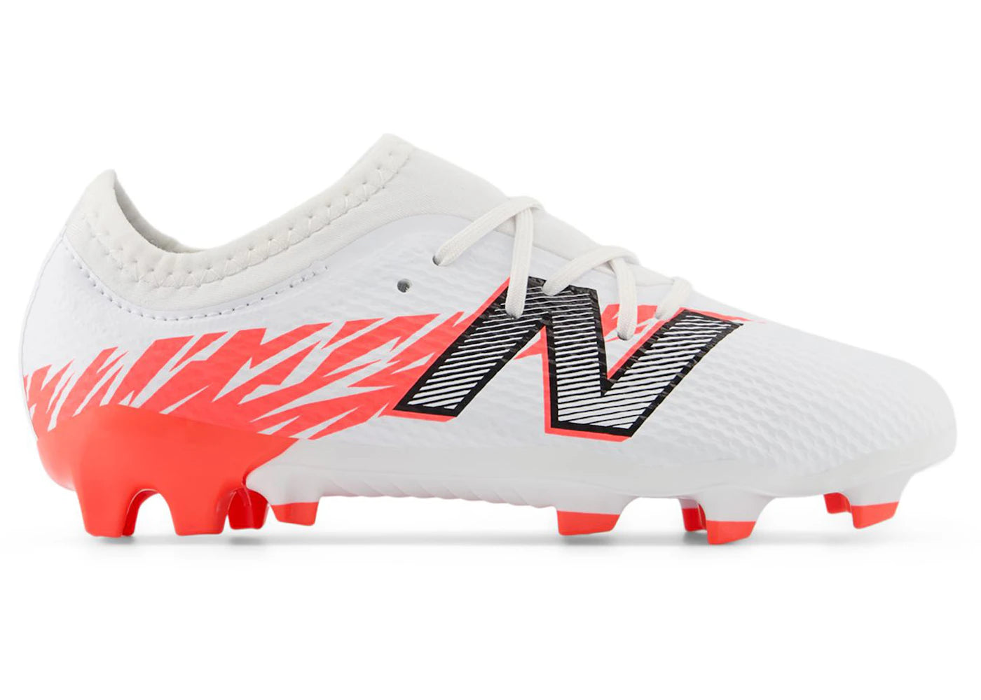 New Balance Furon V8 Team Junior FG White Energy Red Black (PS/GS) - vue 360