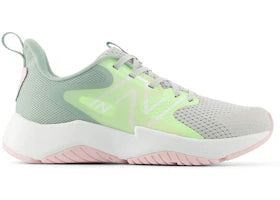 New Balance Rave Run v2 Lace Grey Matter Mint Flash Mosaic Green (GS) - vue 360