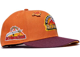 New Era Colorado Rockies Fall Collection 1998 All Star Game Capsule Hats Exclusive 59Fifty Fitted Hat Orange/Yellow - vue 360