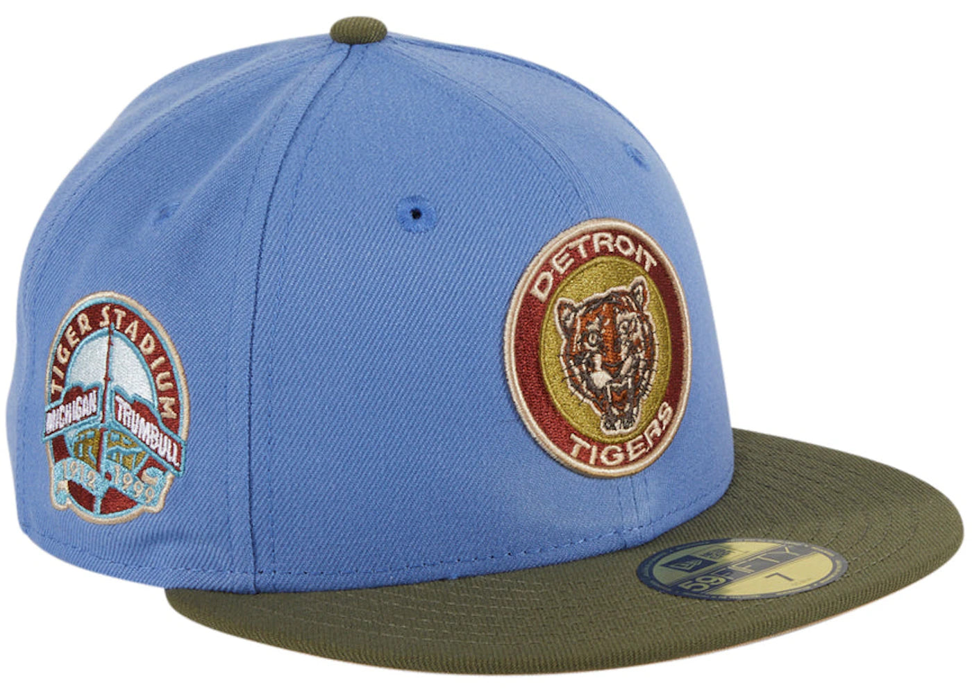 New Era Detroit Tigers Great Outdoors 1951 All Star Game Patch Hat Club Exclusive 59Fifty Fitted Hat Indigo/Olive - vue secondaire A