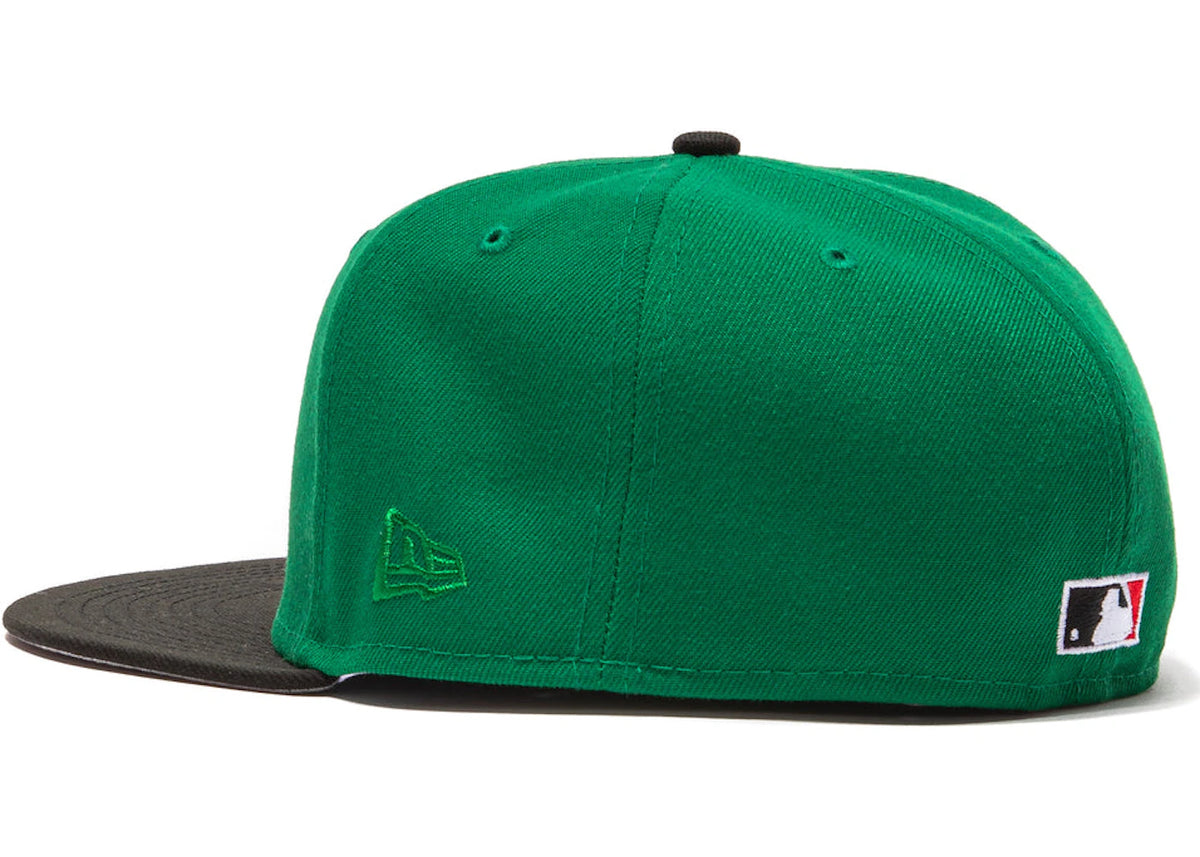 New Era Houston Astros Beer Pack 45th Anniversary Patch Hat Club Exclusive 59Fifty Fitted Hat Kelly Green/Black - vue secondaire B