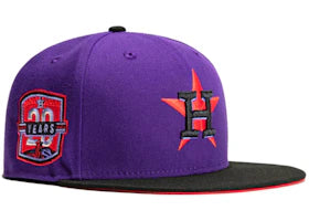 New Era Houston Astros T-Dot 20th Anniversary Patch Hat Club Exclusive 59Fifty Fitted Hat Purple/Black - vue 360