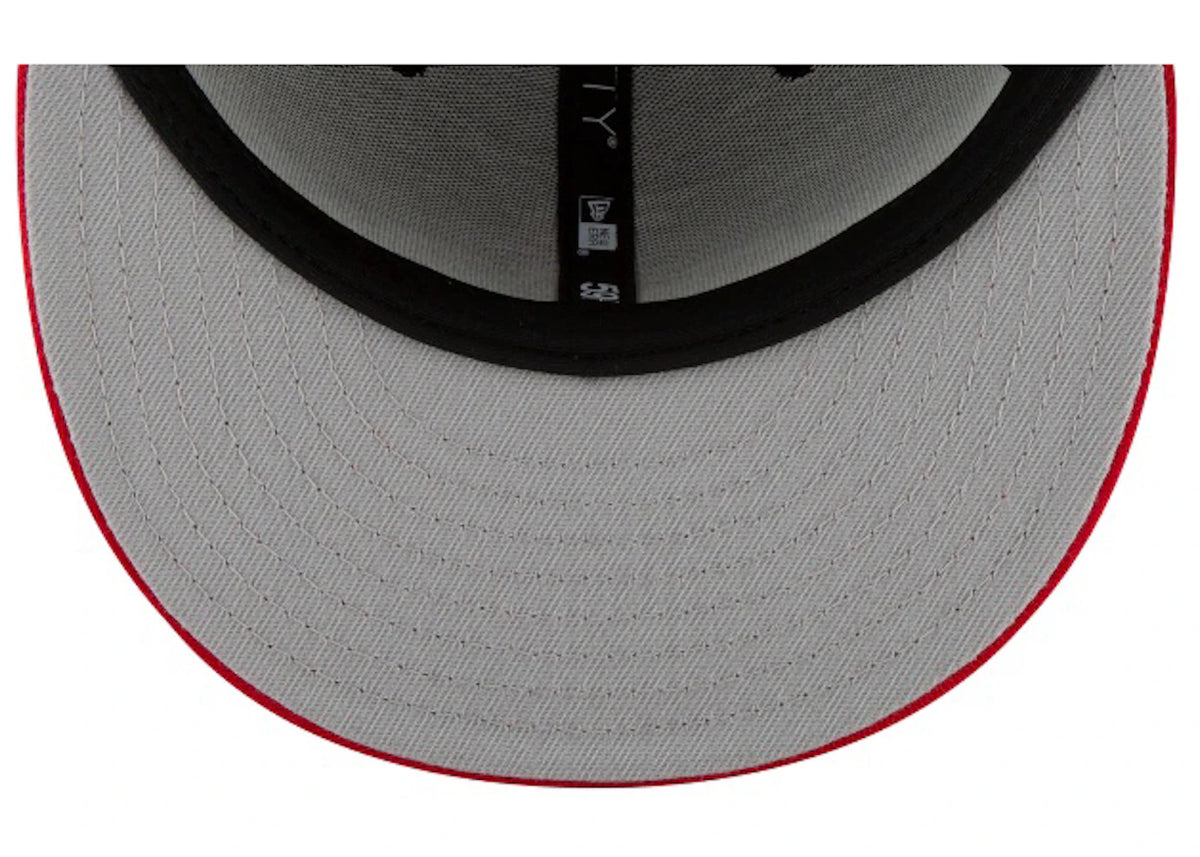 New Era Los Angeles Dodgers Basic 59Fifty Fitted Hat Scarlet Red - vue secondaire B