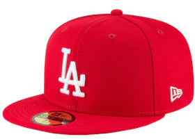 New Era Los Angeles Dodgers Basic 59Fifty Fitted Hat Scarlet Red - vue 360