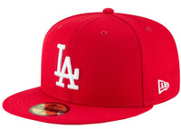 New Era Los Angeles Dodgers Basic 59Fifty Fitted Hat Scarlet Red
