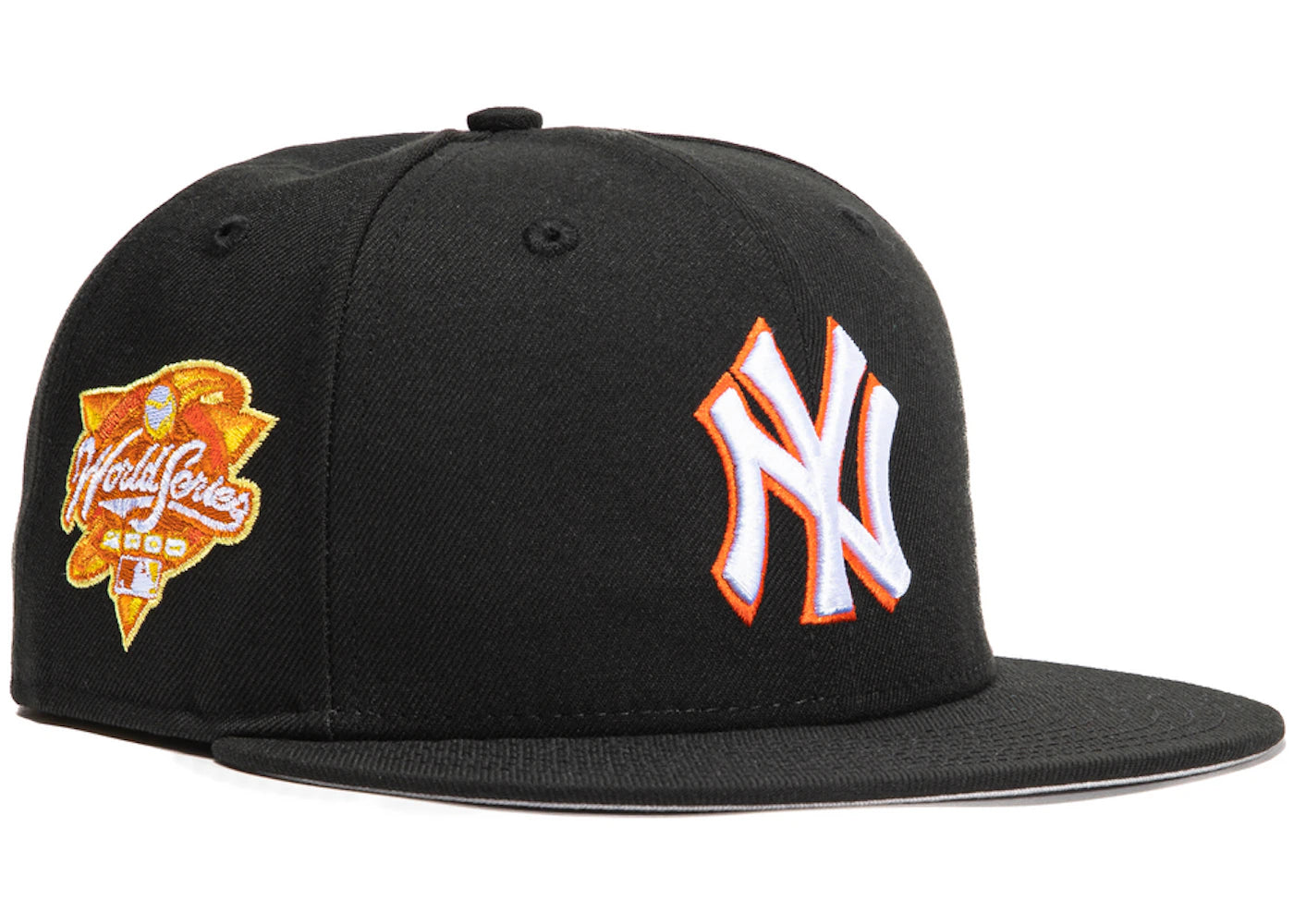 New Era New York Yankees Aux Pack Vol 2 2000 World Series Patch Hat Club Exclusive 59Fifty Fitted Hat Black/White/Orange - vue secondaire A