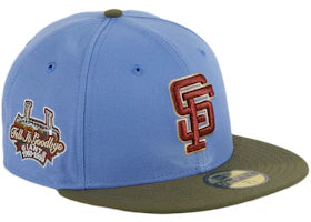 New Era San Francisco Giants Great Outdoors 25th Anniversary Patch Hat Club Exclusive 59Fifty Fitted Hat Indigo/Olive - vue 360