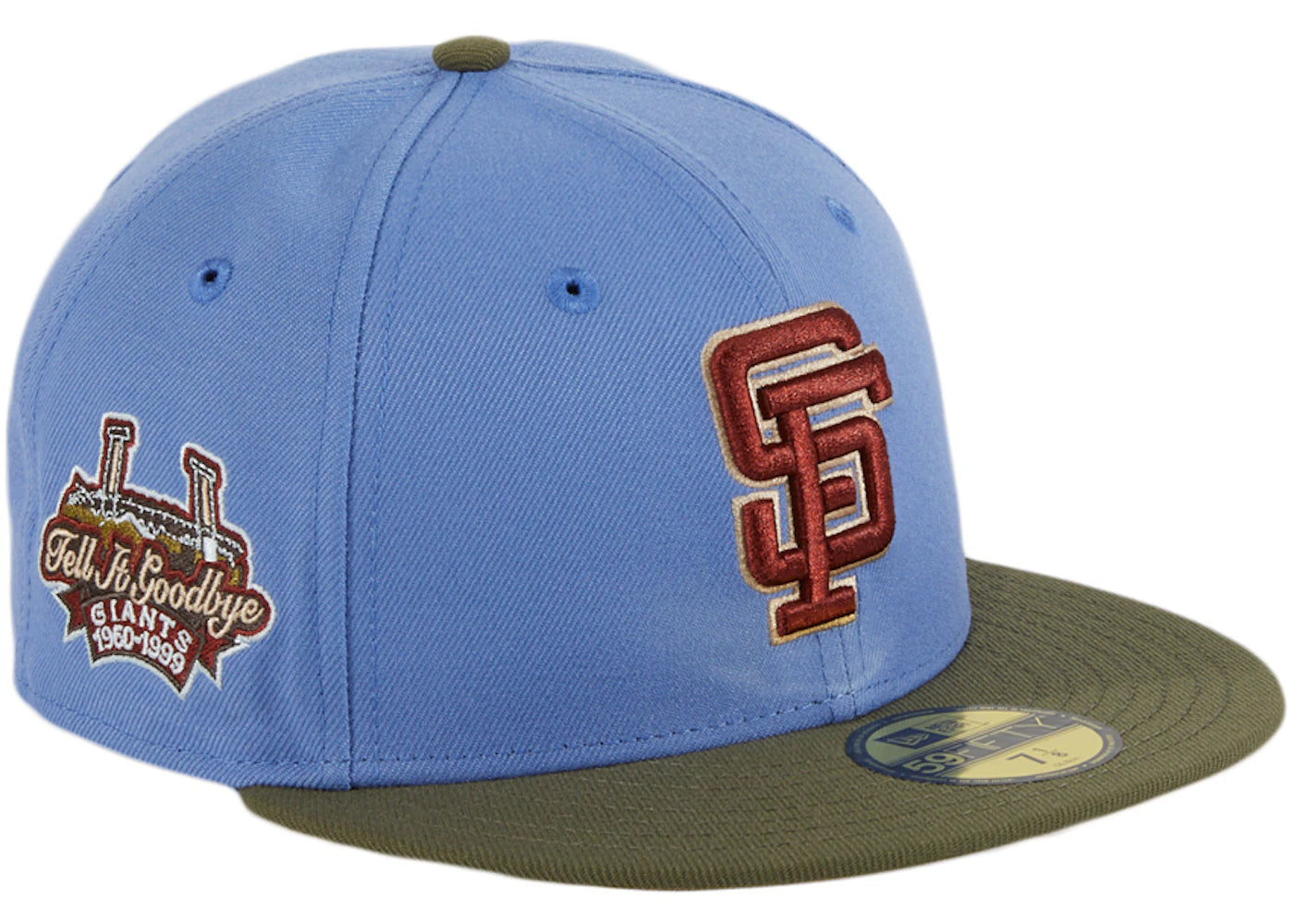 New Era San Francisco Giants Great Outdoors 25th Anniversary Patch Hat Club Exclusive 59Fifty Fitted Hat Indigo/Olive - vue secondaire A