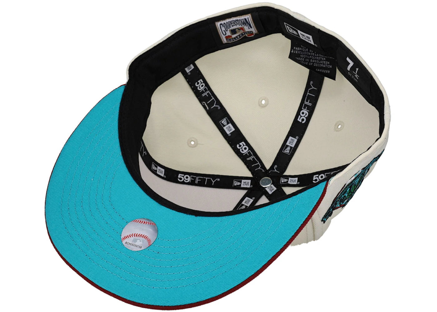 New Era Toronto Blue Jays Capsule Chrome 2.0 1993 World Series Fitted Hat 59Fifty Fitted Hat White/Blue - vue secondaire B