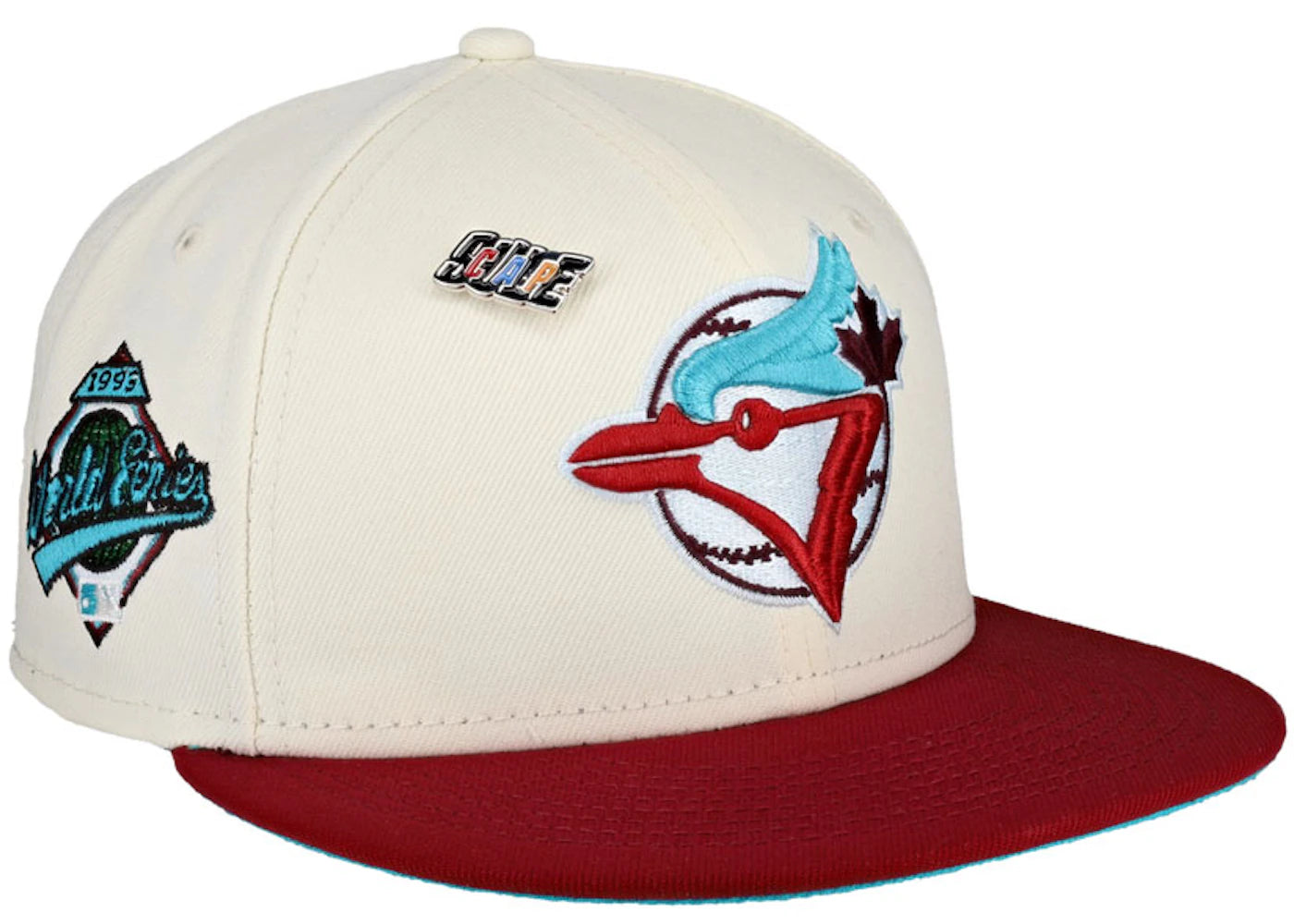 New Era Toronto Blue Jays Capsule Chrome 2.0 1993 World Series Fitted Hat 59Fifty Fitted Hat White/Blue - vue secondaire A