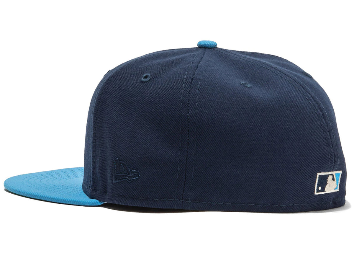 New Era x Hat Club Exclusive Beer Pack Milwaukee Brewers 25th Anniversary Patch 1994 59Fifty Fitted Hat Navy/Light blue - vue secondaire B