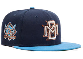 New Era x Hat Club Exclusive Beer Pack Milwaukee Brewers 25th Anniversary Patch 1994 59Fifty Fitted Hat Navy/Light blue - vue 360