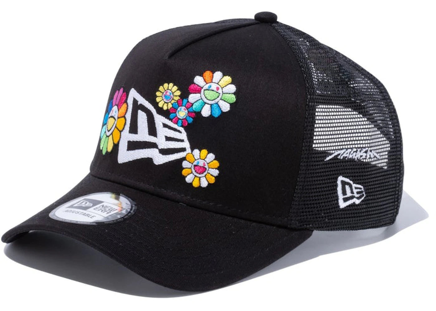 New Era x Takashi Murakami A-Frame Trucker Flower Flag 9Forty Hat Black - vue secondaire A