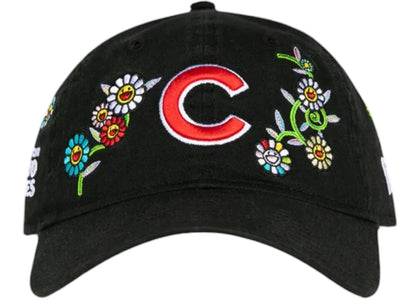 New Era x Takashi Murakami x MLB World Tour Tokyo Series 2025 New Era 9Twenty Cubs Strapback Hat Black - authentic New Era...