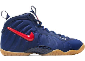Nike Air Foamposite Pro Blue Void University Red (GS) - vue 360