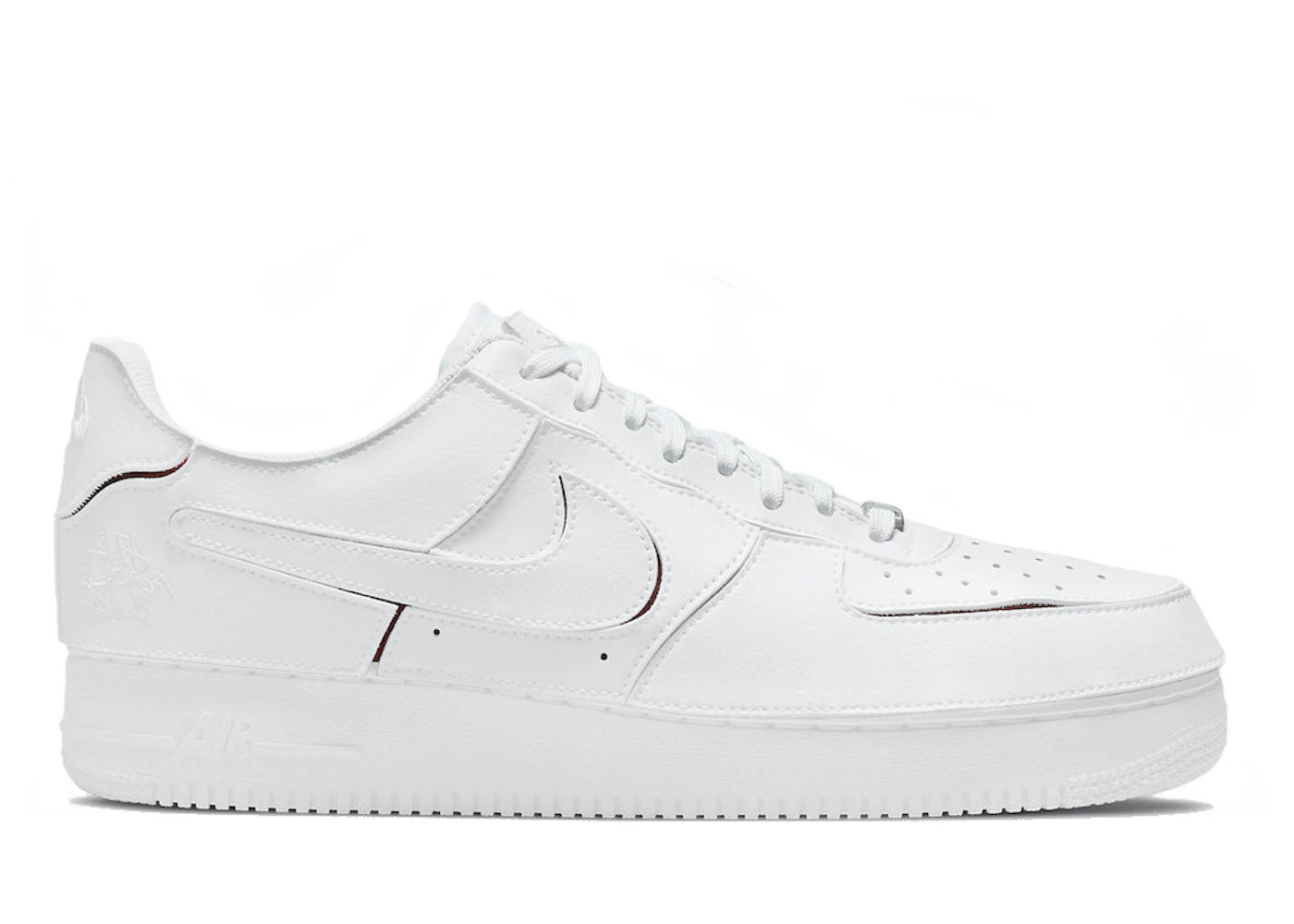 Nike Air Force 1/1 White Varsity Red - vue secondaire A