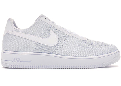 Nike Air Force 1 Flyknit 2 White Pure Platinum sneakers - authentic streetwear shoes